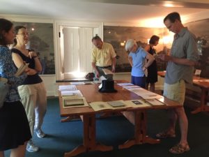 Attendees looking at the Henderson-Vandermark Collection
