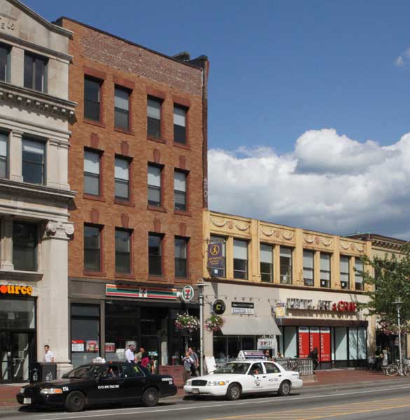 The north side of Massachusetts Avenue, between Essex and Norfolk streets