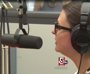 Marieke Van Damme interviewed by Heidi Legg at the Podcast Garage on WCVB show Chronicle