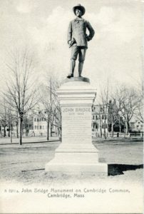 1.05 CPC - “John Bridge Monument on Cambridge Common, Cambridge, Mass” ca.1904-1911 [Rotograph Co., New York City, NY and Germany]