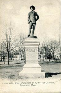 1.06 CPC - “John Bridge Monument on Cambridge Common, Cambridge, Mass” ca.1904-1911 [Rotograph Co., New York City, NY and Germany] *