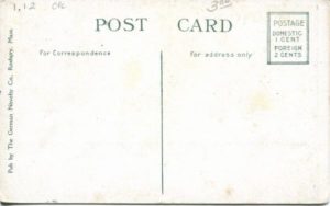 1.12 CPC - “Gate, Harvard College, Cambridge, Mass.” ca.1915-1930 [German Novelty Co., Roxbury, MA] (back)