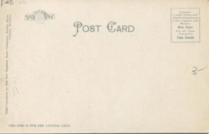 1.28 CPC - “Harvard Square, Cambridge, MA” ca.1901-1907 [New England News Company, Boston, MA and Leipzig, Dresden] (back)