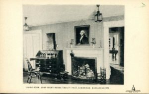 1.82 CPC - “Living Room, John Hicks House (built 1762) Cambridge, Massachusetts” ca.1920-1939 [Published for the Cambridge Historical Society by Maynard Workshop, Waban, MA]