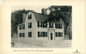 1.83 CPC - “John Hicks House (built 1762) Cambridge, Massachusetts” ca.1920-1939 [Published for the Cambridge Historical Society by Maynard Workshop, Waban, MA]