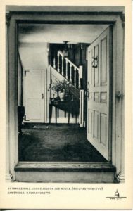 1.96 CPC - “Entrance Hall, Judge Joseph Lee House (built before 1760) Cambridge, Massachusetts” ca.1920-1939 [Published for the Cambridge Historical Society by Maynard Workshop, Waban, MA]