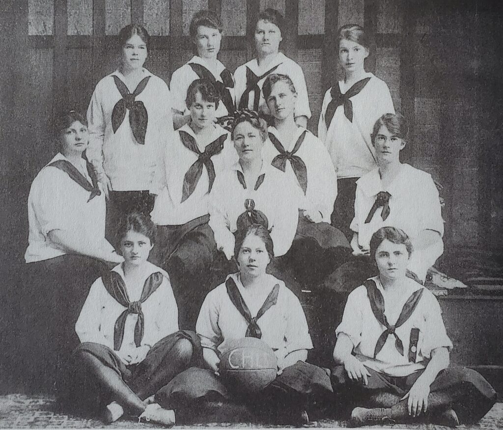 The Cambridge High and Latin School’s girls basketball team in 1916. 
