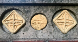 Detail from the site of the Kennedy Biscuit Company, 129 Franklin Street, Cambridge.