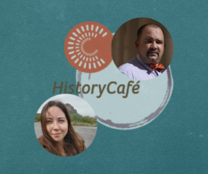 History Cafe Logo with images of Sage Carbone and Dr. David Shane Lowry