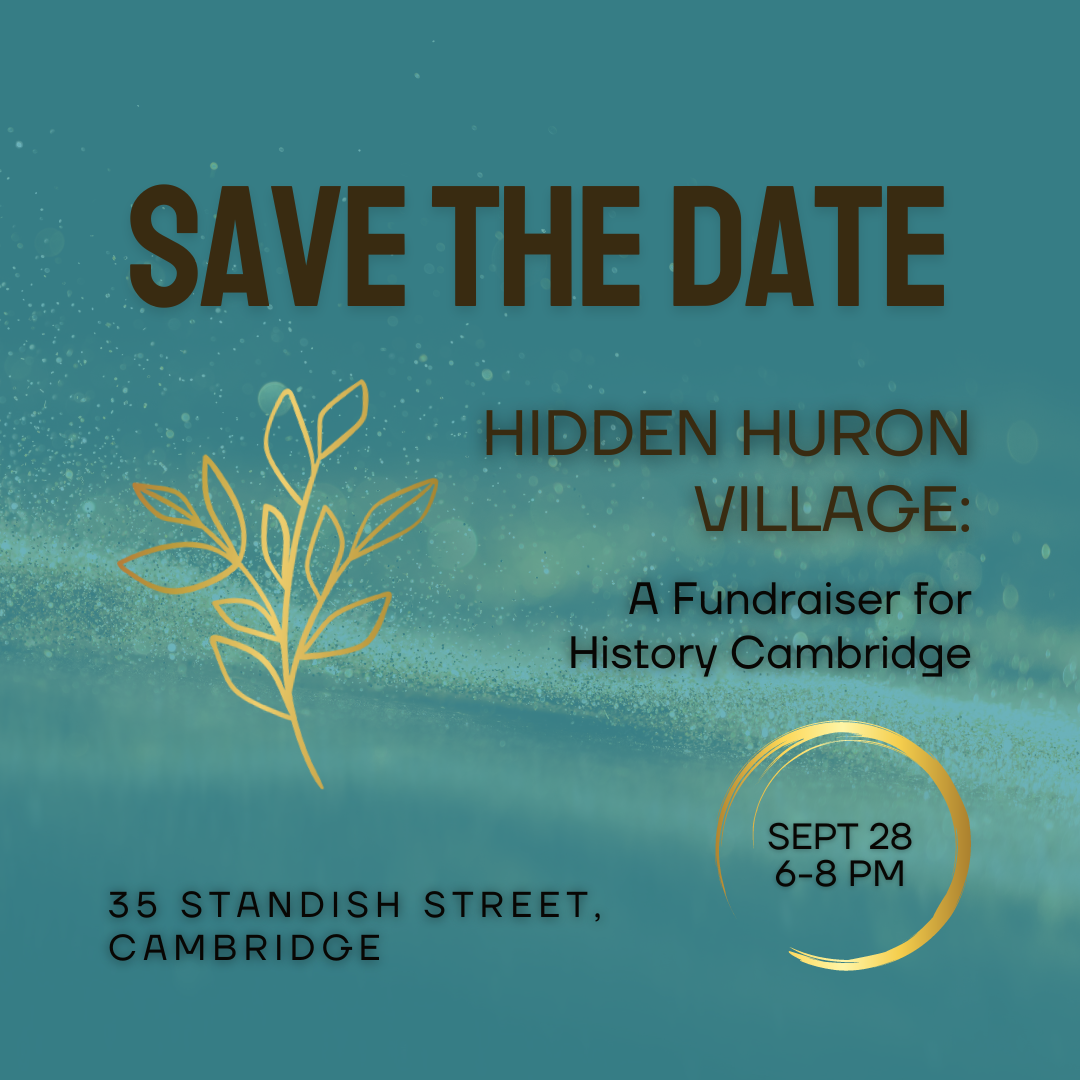 Save the Date: Hidden Huron Village: A Fundraiser for History Cambridge