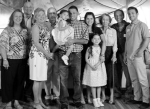 A reunion of the Karon family in 2014 with Marcine third from right.