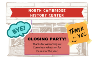 Graphic of the closing party