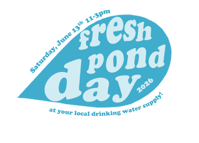 Graphic image for Fresh Pond Day in the shape of a water droplet