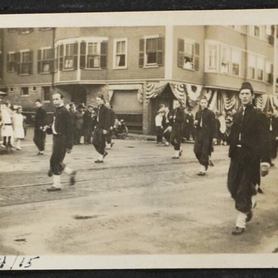 Members of the Greek contingent in the Fourth of July Parade of 1915.